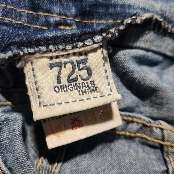 Vintage Y2K cute flared denim capris with front seams ✦ stretchy and comfy ✦ - Picture 7 of 8